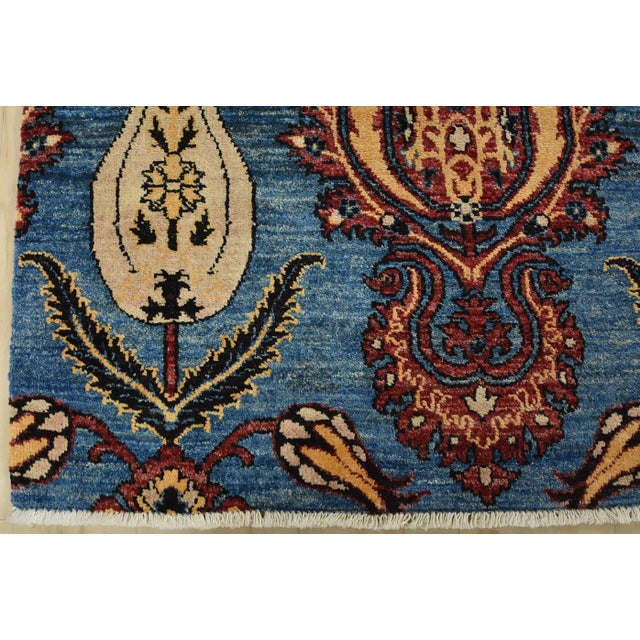 Ziegler Rug 8’2” X 9’10” Blue Wool Traditional Hand-Knotted Oriental Carpet For Sale - Image 10 of 12