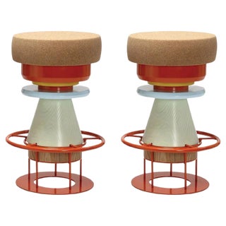 Set of Medium Colorful Tembo Stool by Note Design Studio For Sale
