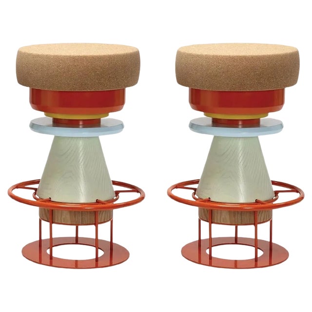 Set of Medium Colorful Tembo Stool by Note Design Studio For Sale