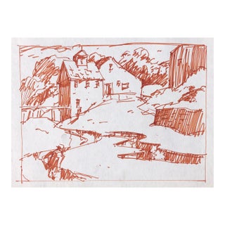 1950s Norman Kent Mill and Stream For Sale