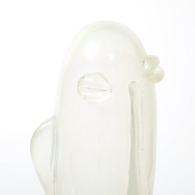 Mid-Century Hand-Blown Murano Opalescent Glass Head Sculpture by Sergio Rossi For Sale - Image 13 of 15