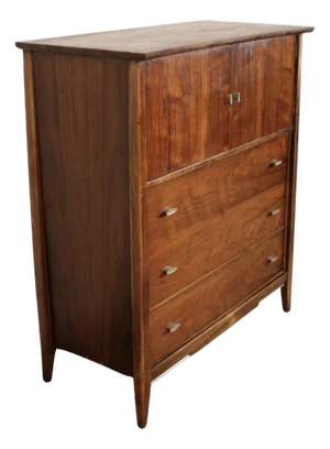 Mid 20th Century Walnut Hiboy Dresser by Harmony House