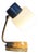 Mid-Century Brass and Teak Wood Table Lamp with White Glass Shade, Germany, 1960s For Sale