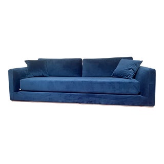 Milo Sleeper Sofa by Rove Concepts Blue Velvet For Sale