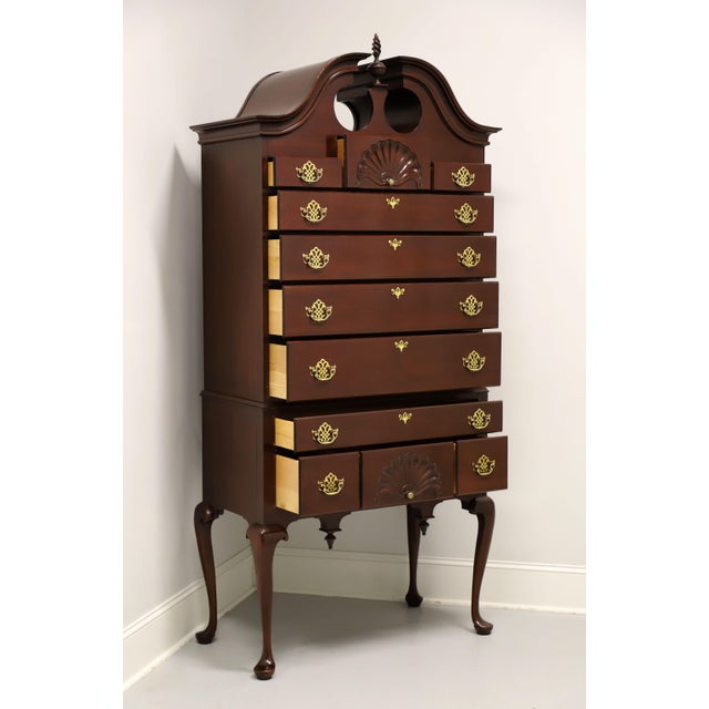 Harden Cherry Queen Anne Highboy Chest Chairish