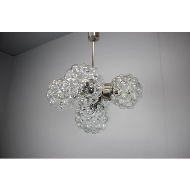 1970s Bubble Glass Chandelier attributed to Kamenický Šenov, Czechoslovakia, 1970s For Sale - Image 5 of 17