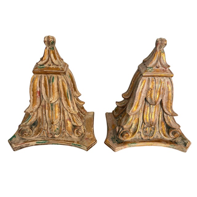 Traditional Large Regency Gilded Wall Brackets/ Shelves - a Pair For Sale - Image 3 of 11