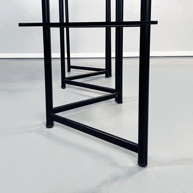 Modern Italian Black Metal and Tempered Glass Bookcase, 1990s For Sale - Image 17 of 18