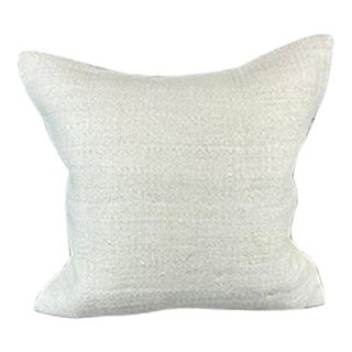 20 x 20 Hemp Pillow Turkish Cushion Natural Grayish White Pillow Cushion Cover For Sale