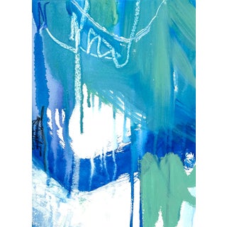 Waterfall 8 — Contemporary Blue Abstract Fine Art Study For Sale