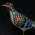 Pair of Cloisonne Enamel Pheasant Figures – 7.7" Golden Bird Sculptures on Stands For Sale In Los Angeles - Image 6 of 9