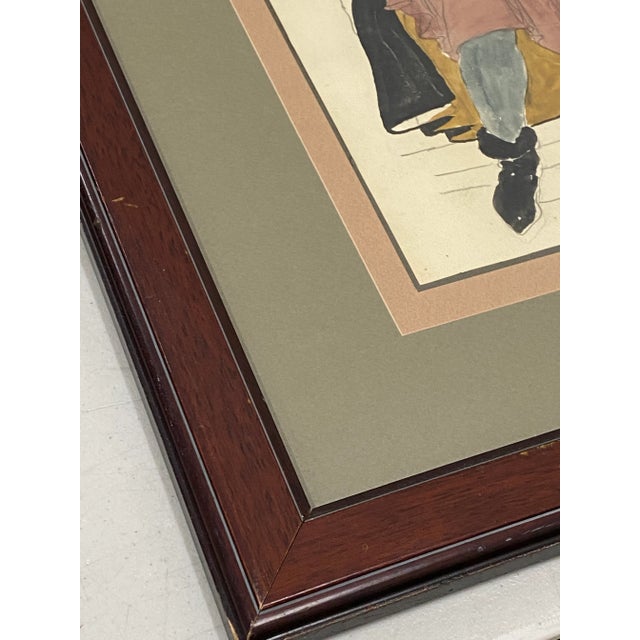 1940s Roger Furse "Waldemar Fitzurse - Ivanhoe" Original Costume Illustration C.1940 For Sale - Image 5 of 10