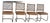 Set of 4 MCM Cal Style Conti Leviet Dining Chairs Milo Baughman Attr For Sale