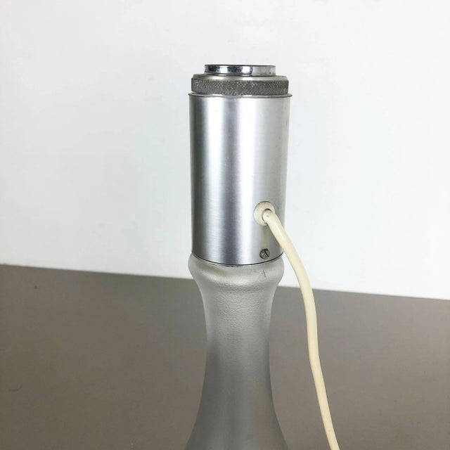 German Metal and Glass Tulip Desk Light from Peill & Putzler, 1970s For Sale - Image 10 of 13