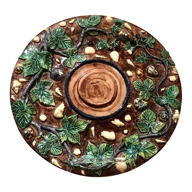 1880s French Thomas Sergent Palissy Plate For Sale