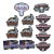 Curated 2009 Motorcycle Rally Embroidery Collection - 12 Pieces For Sale