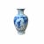 2010s Chinese Red Blue White Porcelain Hand-Painted Graphic Small Vase For Sale - Image 5 of 6