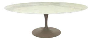 Carrara Marble Top Tulip Dining Table by Eero Saarinen for Knoll, 1967