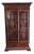 Solid Mahogany Two Door Display Cabinet For Sale