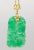 A 24k Gold Necklace with Green Carved Glass Pendant. 24k Gold Weight:0.15 Oz This simply stunning piece makes a huge...
