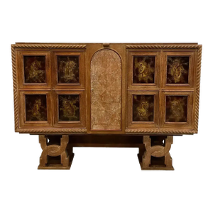 1940s French Art Deco ''Eglomise Mirror'' Sideboard / Bar