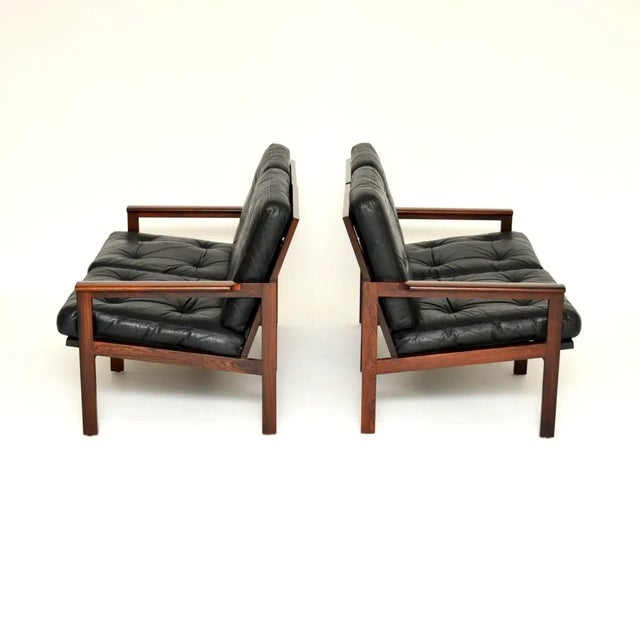 Danish Leather Capella Sofas from Illum Wikkelso, 1960s, Set of 2 For Sale - Image 4 of 16