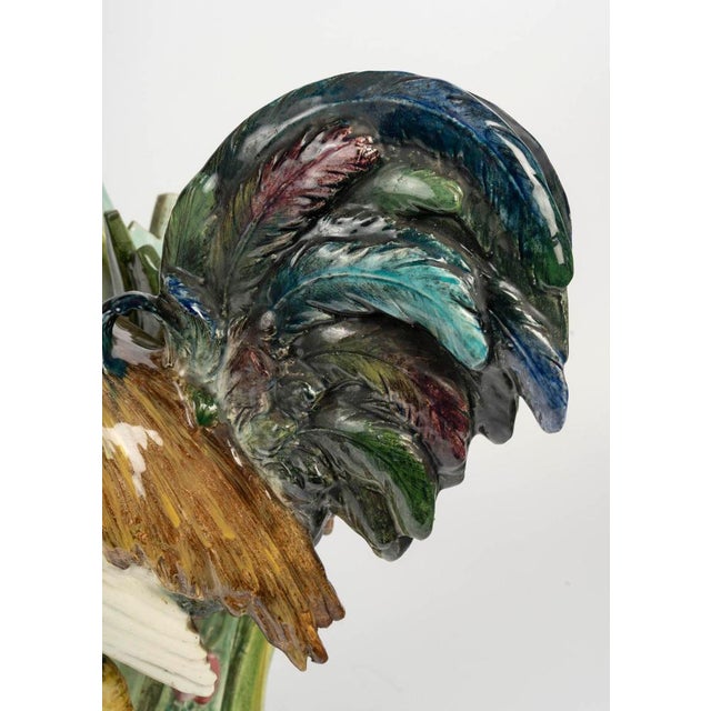 Ceramic Rooster Sculpture from Delphin Massier, 1900s For Sale - Image 3 of 8