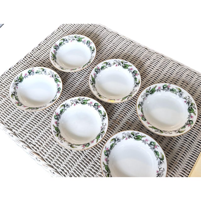 Japanese Asian Floral Blossoms China Bowls - Set of 6 For Sale In New York - Image 6 of 9