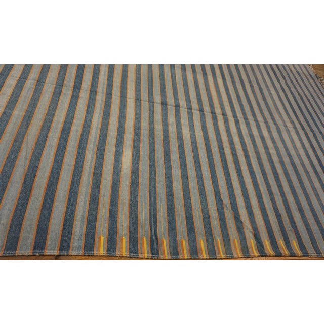 1930s Early 20th Century Indian Cotton Dhurrie Carpet ( 12' X 14'4'' - 366 X 436 ) For Sale - Image 5 of 8