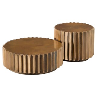 Doris Bronze Coffee Tables by Fred and Juul, Set of 2 For Sale