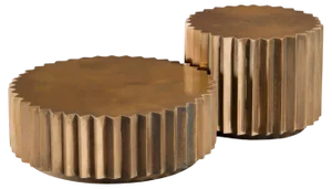 Doris Bronze Coffee Tables by Fred and Juul, Set of 2
