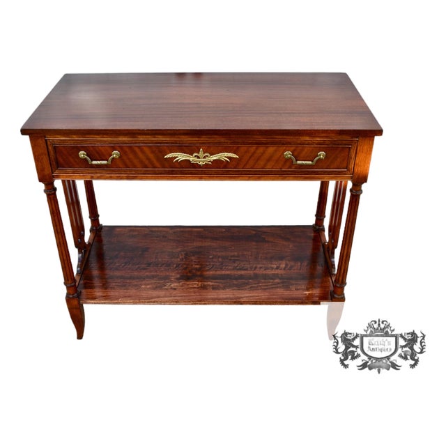 Vintage Northern Furniture Co. Regency Mahogany Console Table Entryway Hall For Sale