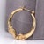Contemporary Animal Inspired Estate Hoop Earrings in 14k Solid Gold| Latch Back Closure, 31mm For Sale - Image 3 of 7