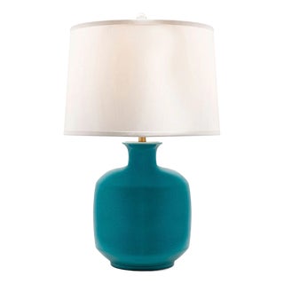 Lakewood Lamp, Crackled Turquoise For Sale