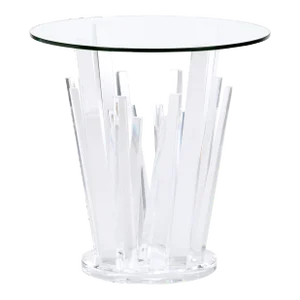 Geode End Table in Clear