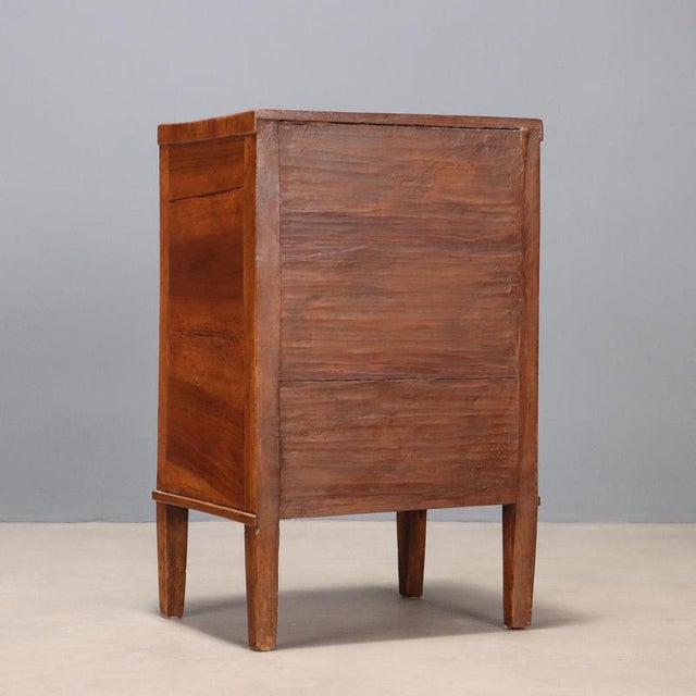 Directoire Walnut Bedside Table For Sale - Image 8 of 9