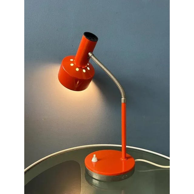 Mid-Century Modern Desk Lamp in Orange from Hustadt Leuchten For Sale - Image 11 of 11