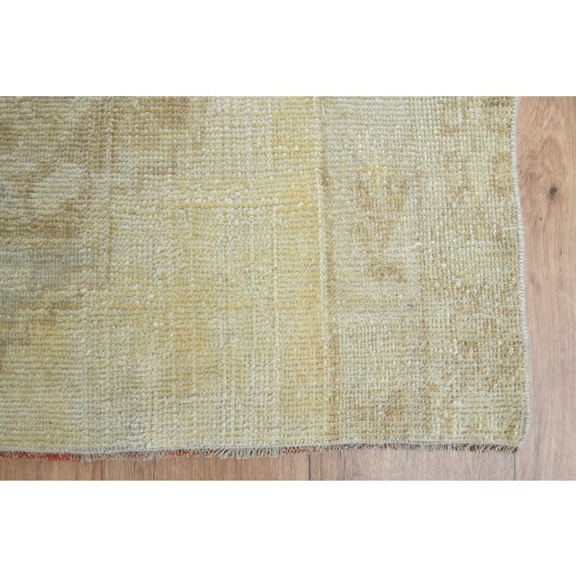 Beige 1970s Vintage Handmade Wool Cotton Turkish Beige Runner Rug For Sale - Image 8 of 11