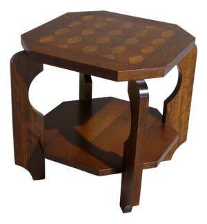 Art Deco Oak Side Table, 1940s