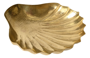 Large Shell-Shaped Bowl in Hand-Hammered Brass from Renzo Cassetti, Italy, 1970s