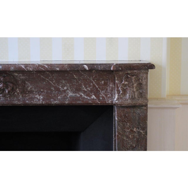 Stone Waldorf Astoria Rouge Royal Marble Mantel For Sale - Image 7 of 12