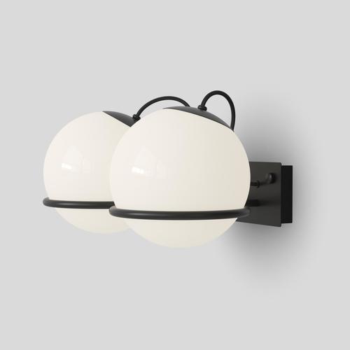 Model 237/2 Wall Light in Opaline Glass and Aluminum by Gino Sarfatti For Sale - Image 12 of 13