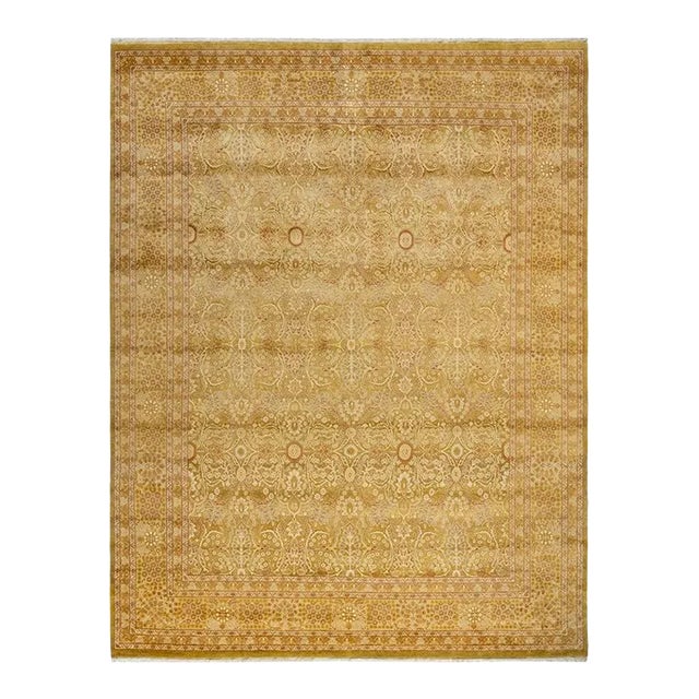 Mogul, One-of-a-Kind Hand-Knotted Area Rug in Green, 8' 3" x 10' 6" For Sale