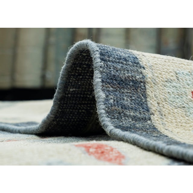 Black Oushak Rug 12'1" x 13'11" #17650 For Sale - Image 8 of 8