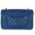 Chanel Blue Lambskin Chevron Mini Rectangular Flap Bag For Sale - Image 4 of 9