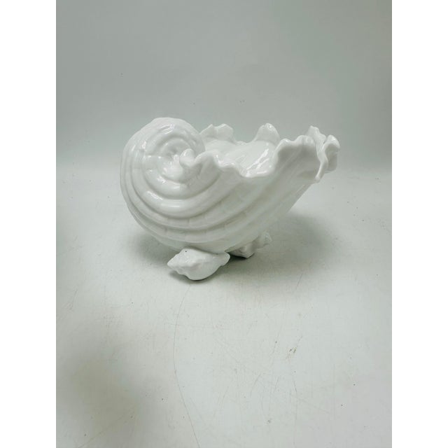 1980s Ceramic Vintage Shell Planter For Sale - Image 5 of 7