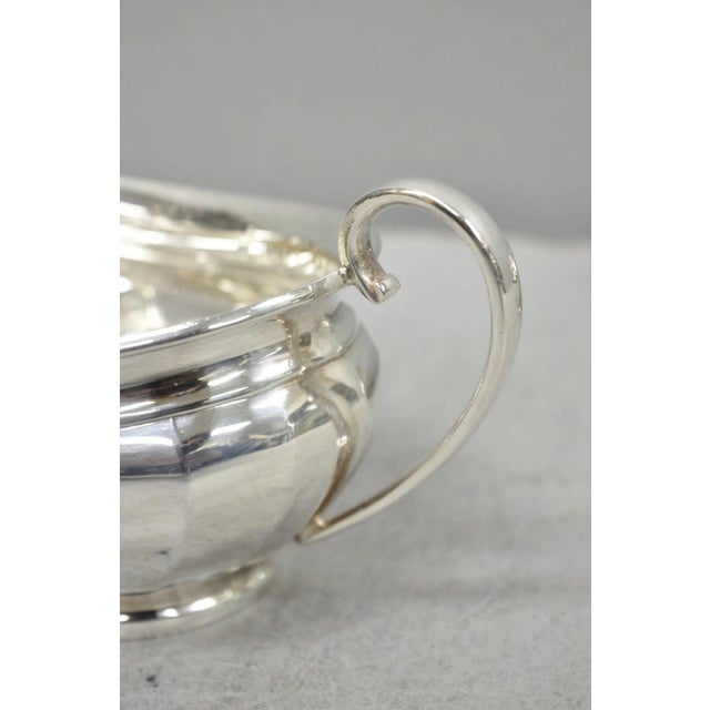 Antique "Unity" Ai Silver Plated Edwardian Sugar Bowl & Creamer Milk Jug England For Sale In Philadelphia - Image 6 of 11