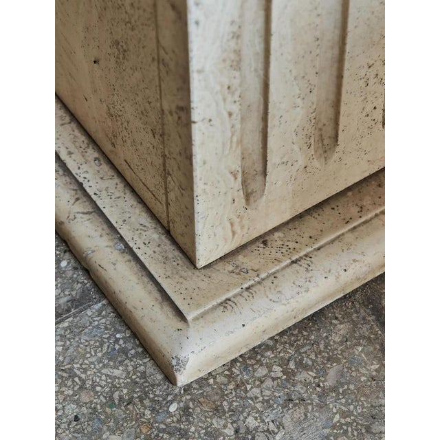 Stone Outdoor Travertine Dining Table, 1970 For Sale - Image 7 of 10