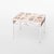An antique arts and crafts table offers a painted wrought iron frame having scroll form apron surrounding a top housing a...