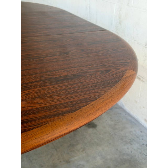j.l. Møller Rosewood Dining Table Oval Expanding Wooden Furniture Mid-Century Modern Denmark 1960s For Sale - Image 9 of 13
